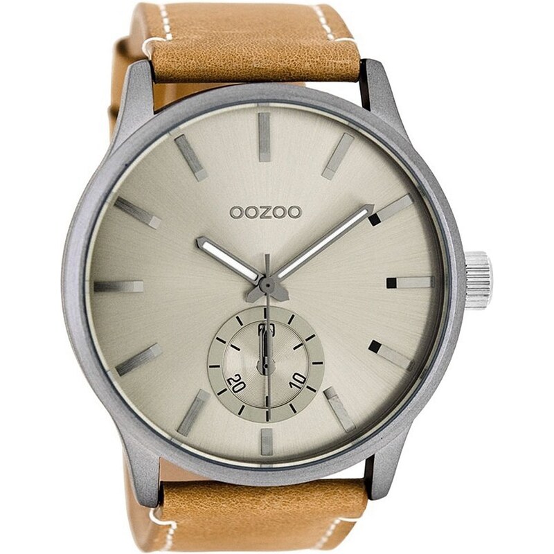 Oozoo XXL Herren-Armbanduhr Sand/Grau 50 mm C8211