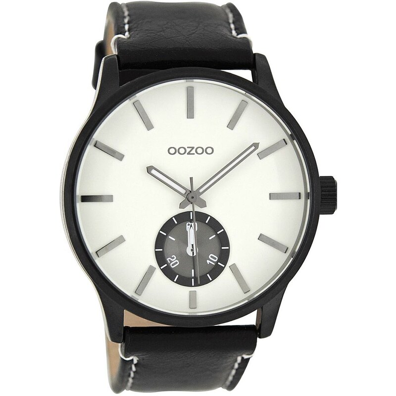 Oozoo XL Herren-Armbanduhr Schwarz/Weiß 45 mm C8218