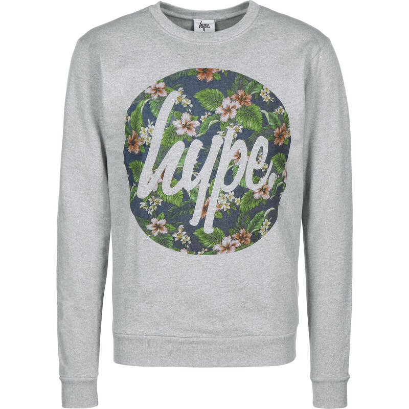 Hype Flower Circle Sweater grey