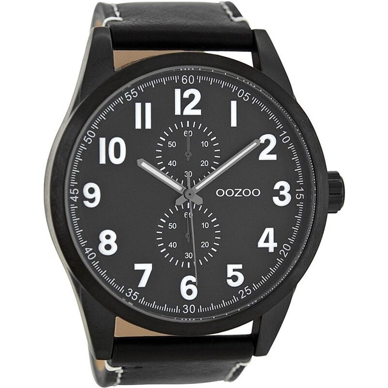 Oozoo Herren-Armbanduhr XXL 50 mm Schwarz C8224
