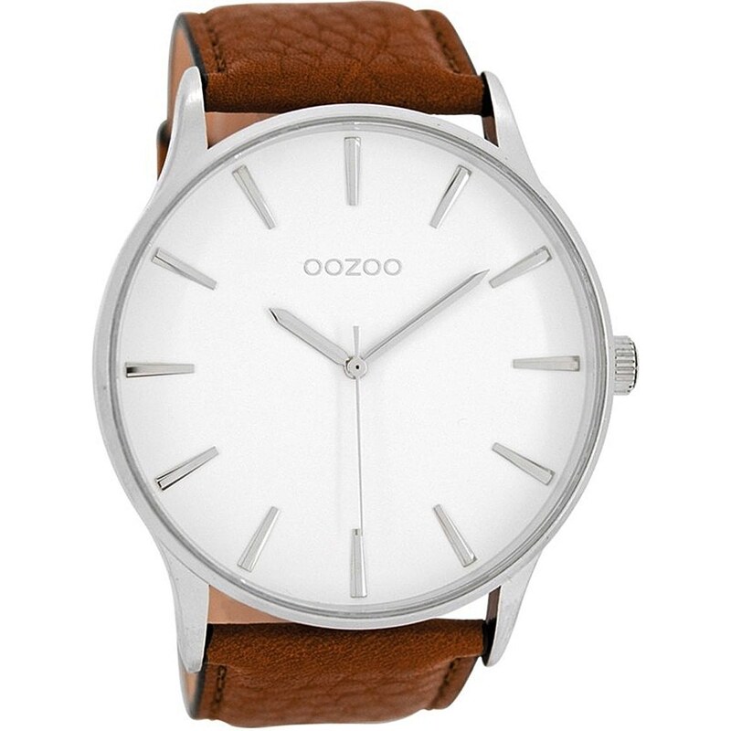Oozoo XXL Herren-Armbanduhr Cognac/Weiß 50 mm C8230