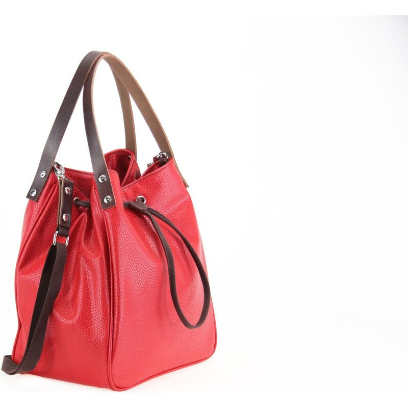 Paquetage Basic - Shopping Bag aus Leder - rot