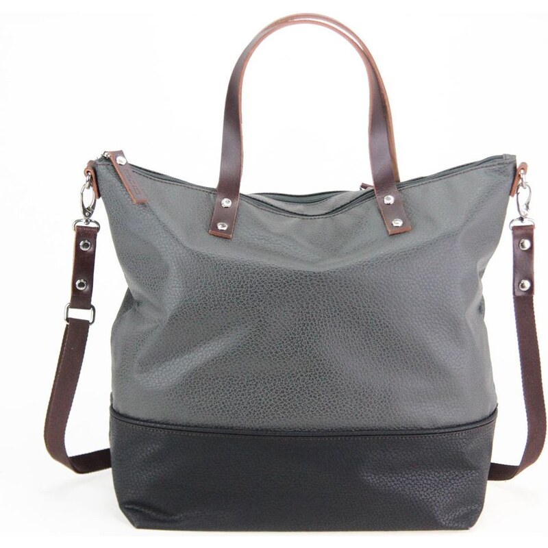 Paquetage Basic - Shopping Bag aus Leder - zweifarbig