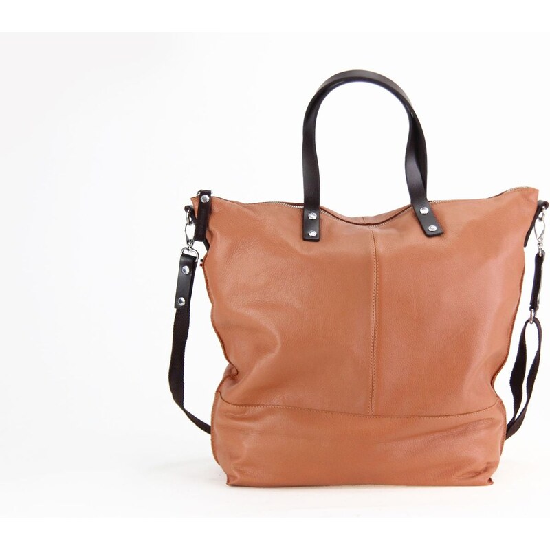 Paquetage Aromatic - Shopping Bag aus Leder - cognacfarben