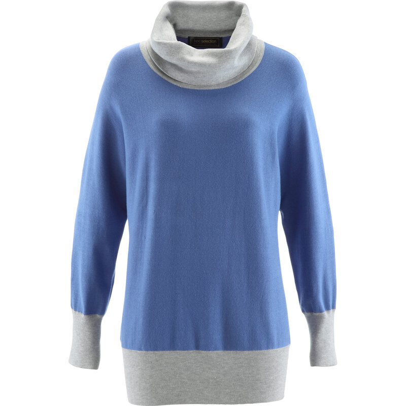 bpc selection Pullover mit Rollkragen in blau für Damen von bonprix