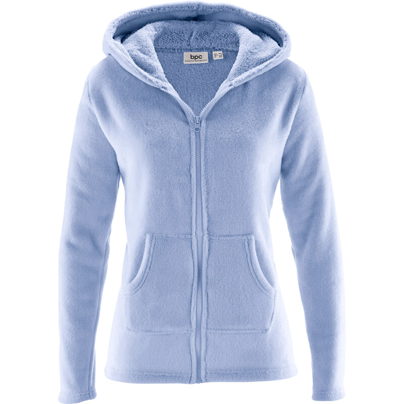 bpc bonprix collection Basic Fleece-Jacke langarm in blau für Damen von bonprix