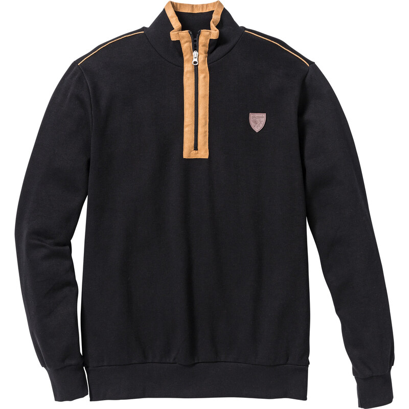 bpc selection Sweatshirt Regular Fit langarm in schwarz für Herren von bonprix