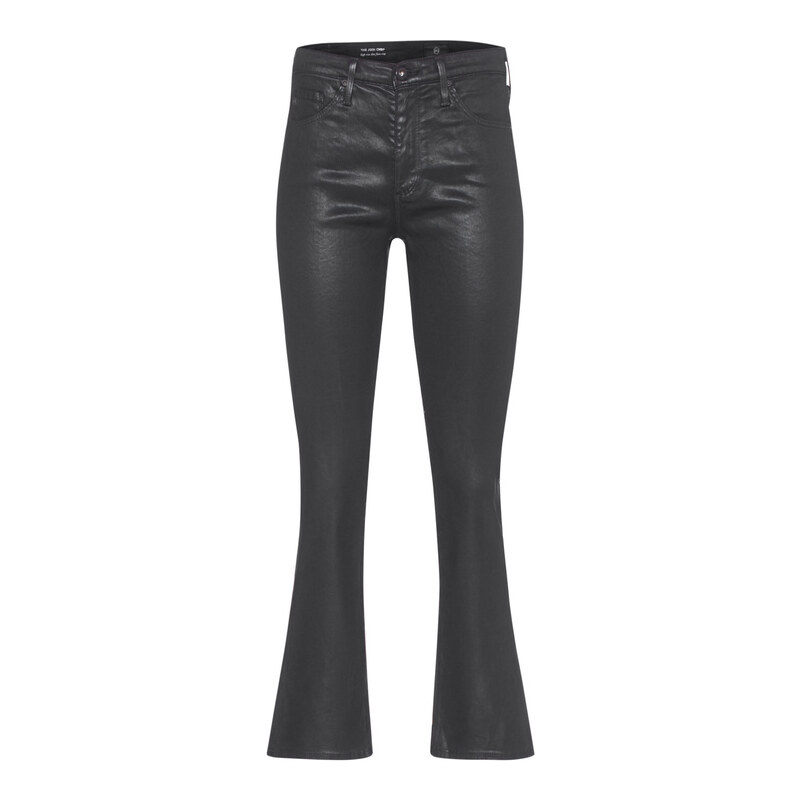 AG Jeans The Jodi Crop Leatherrette Super Black