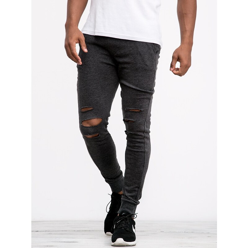 Urban Classics Cutted Terry Pants Charcoal TB1385