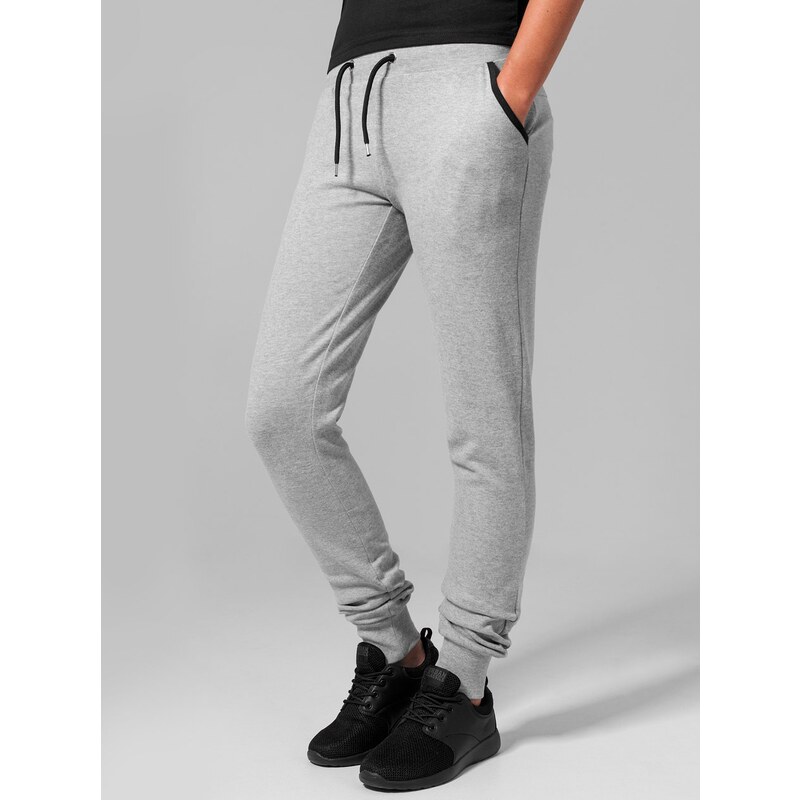 Urban Classics Ladies Fitted Athletic Pants Grey TB1326