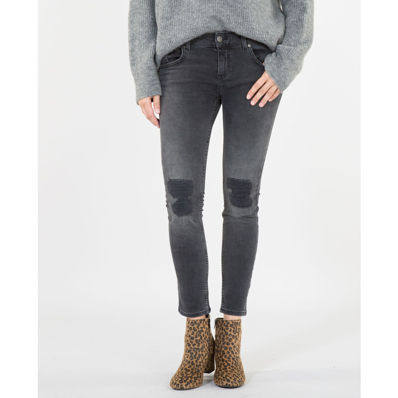 Skinny-Jeans im Destroyed-Look Schwarz, Größe 36 -Pimkie- Mode für Damen