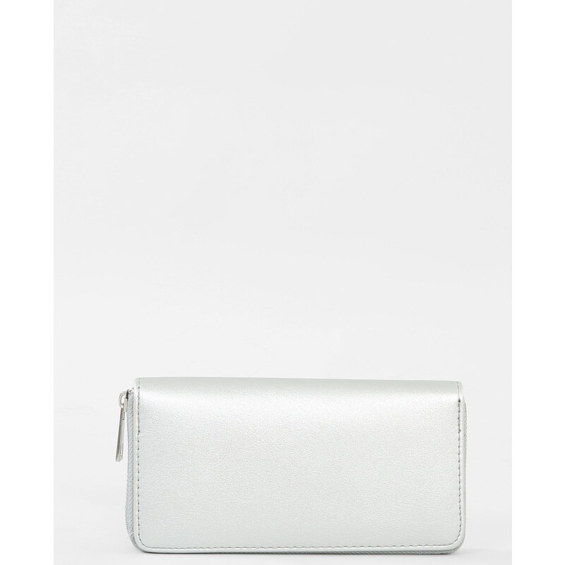 Brieftasche in Metallic-Grau Silberig, Größe 00 -Pimkie- Mode für Damen