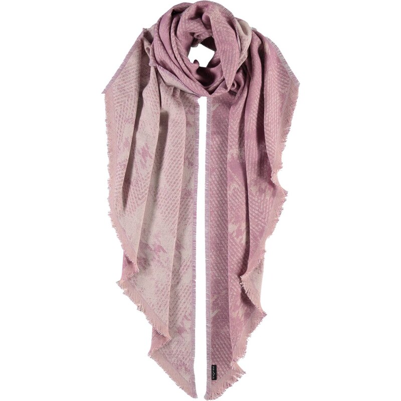 FRAAS Schal mit schrägen Kanten und geometrischem Muster in rosa
