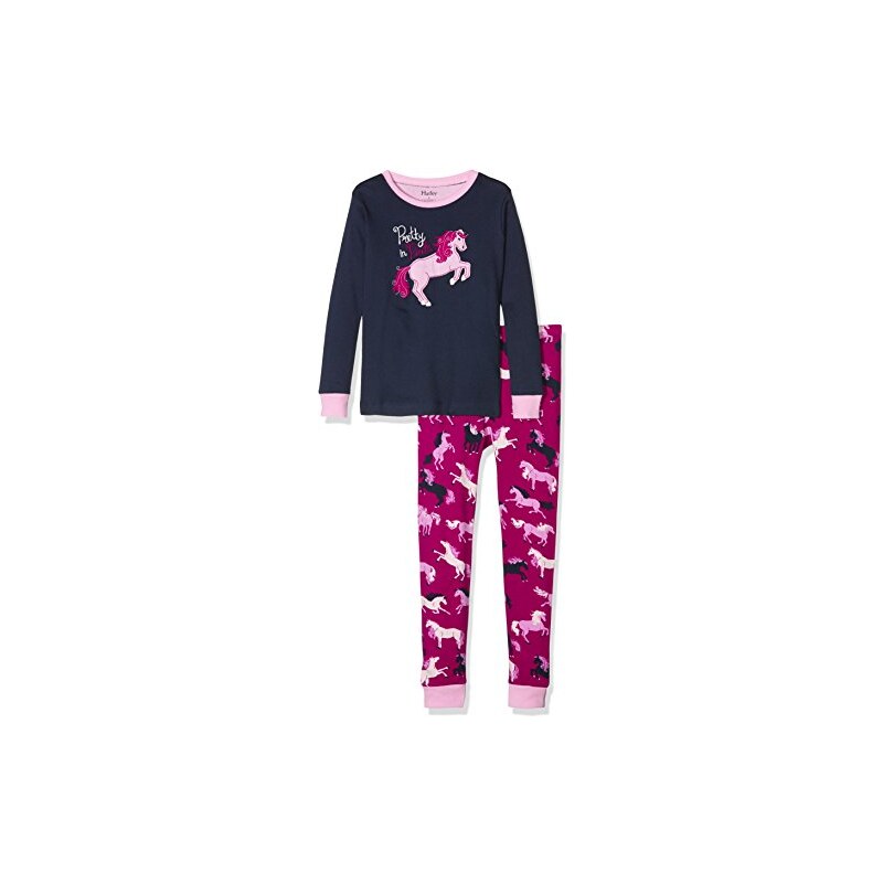 Hatley Mädchen Zweiteiliger Schlafanzug Pj (App) -Horses-Pretty in Pink