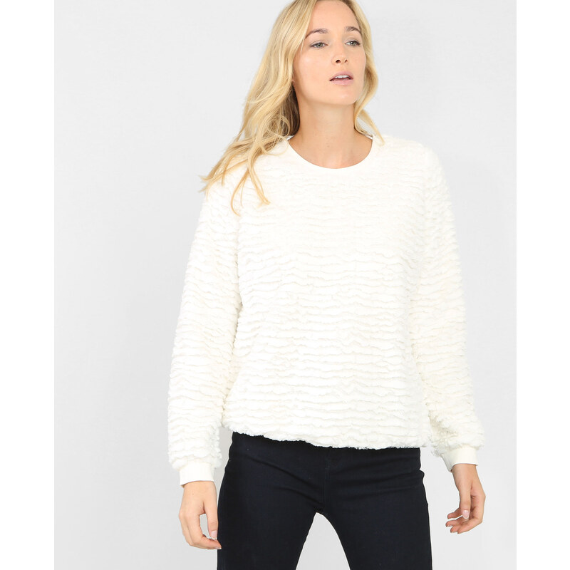 Flauschiger Pullover Altweiß, Größe XS -Pimkie- Mode für Damen