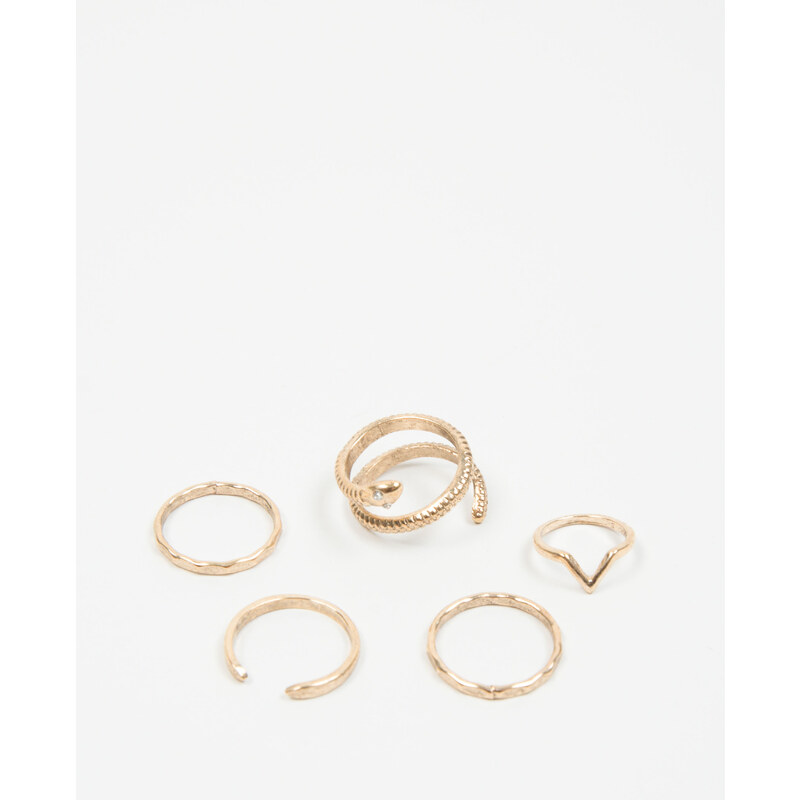 Ringe aus gehämmertem Metall Gold, Größe L -Pimkie- Mode für Damen