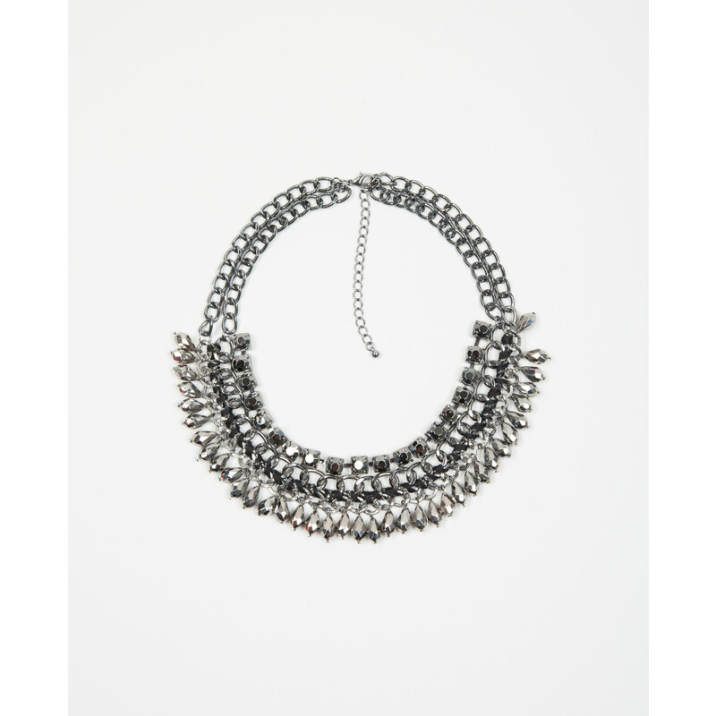 Glänzende Plastron-Halskette Silberig, Größe 00 -Pimkie- Mode für Damen