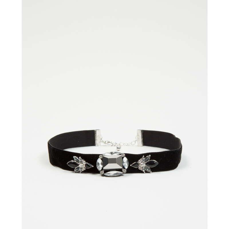 Choker-Halskette mit appliziertem Schmuck Schwarz, Größe 00 -Pimkie- Mode für Damen