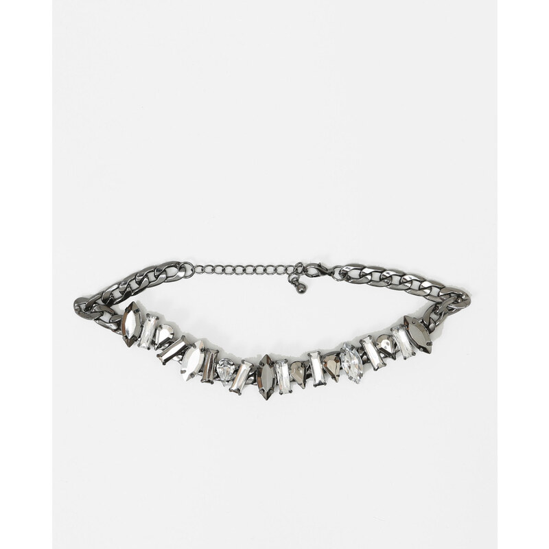 Glänzende Choker-Halskette Silberig, Größe 00 -Pimkie- Mode für Damen