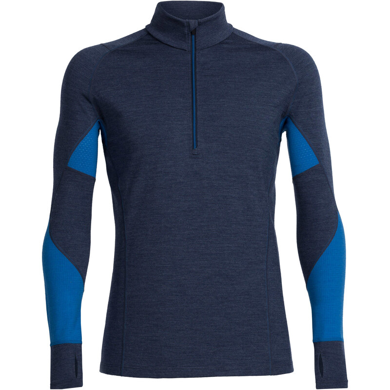 Icebreaker: Herren Shirt BodyfitZONE Winter Zone Long Sleeve Half Zip Langarm, blau, verfügbar in Größe M