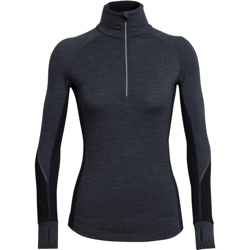 Icebreaker: Damen Shirt BodyfitZONE Winter Zone Long Sleeve Half Zip, grau, verfügbar in Größe L