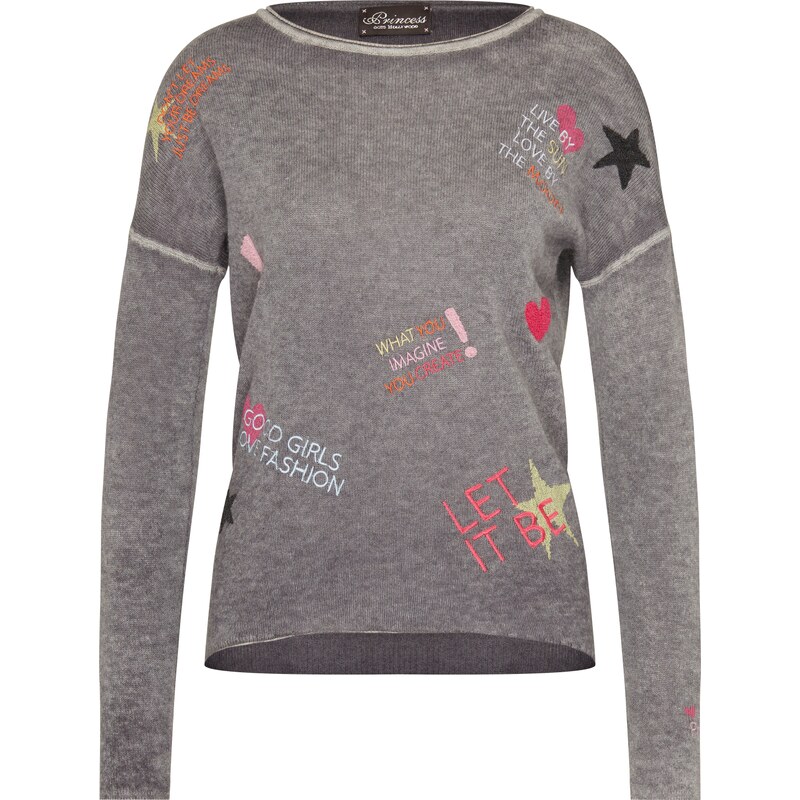 PRINCESS GOES HOLLYWOOD Pullover mit Kaschmir Allover Words