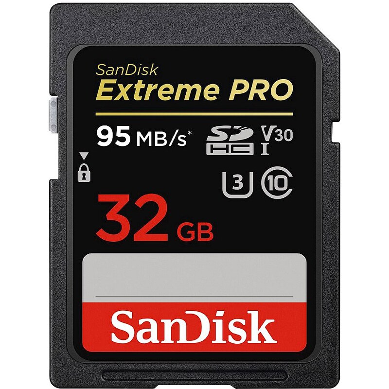 SanDisk SDHC Extreme Pro 32GB, Video Speed Class V30, UHS Sp. Cl. U3