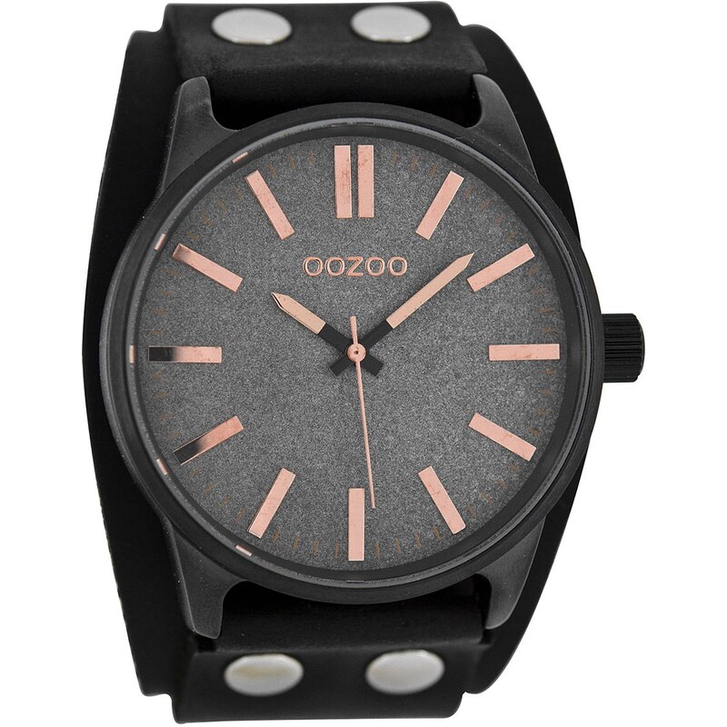 Oozoo Herren-Armbanduhr Schwarz/Rose 48 mm C8283