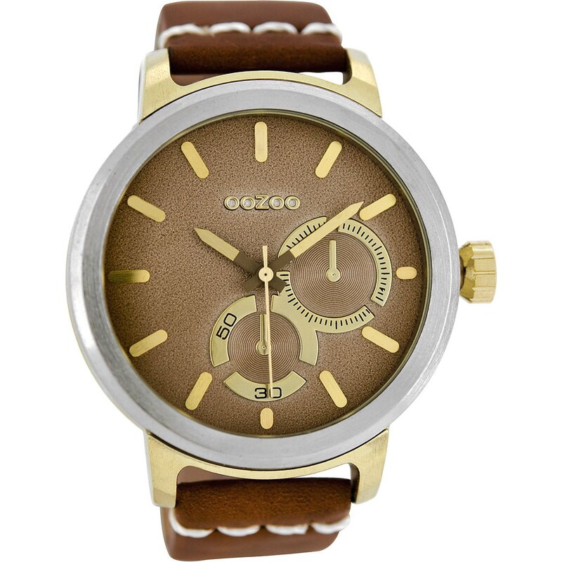 Oozoo Herren-Armbanduhr mit Lederband Braun C8294