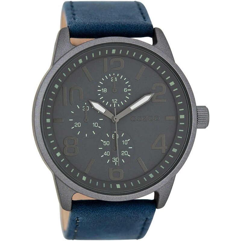 Oozoo Herren-Armbanduhr Blau/Grau 45 mm C8303