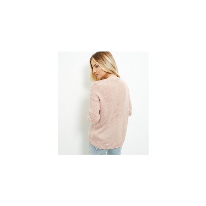 New Look Petite – Rosa, kastenförmiger Pullover
