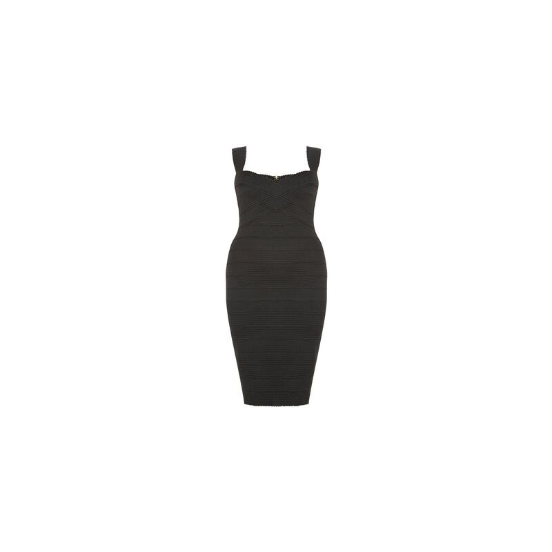 New Look Curves – Schwarzes, figurbetontes Bandagen-Kleid