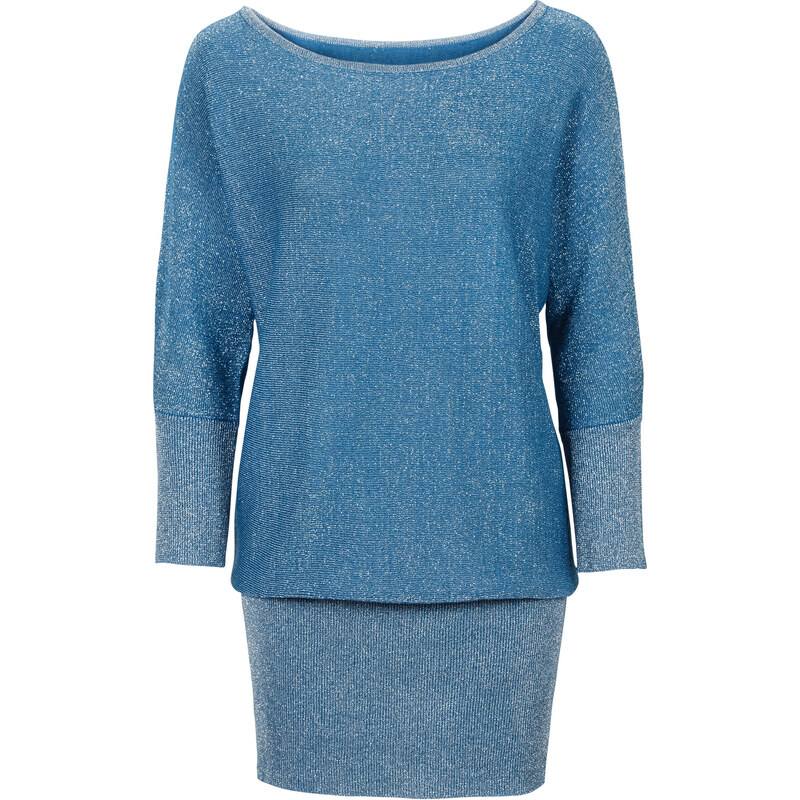 BODYFLIRT Lurex-Pullover in blau für Damen von bonprix