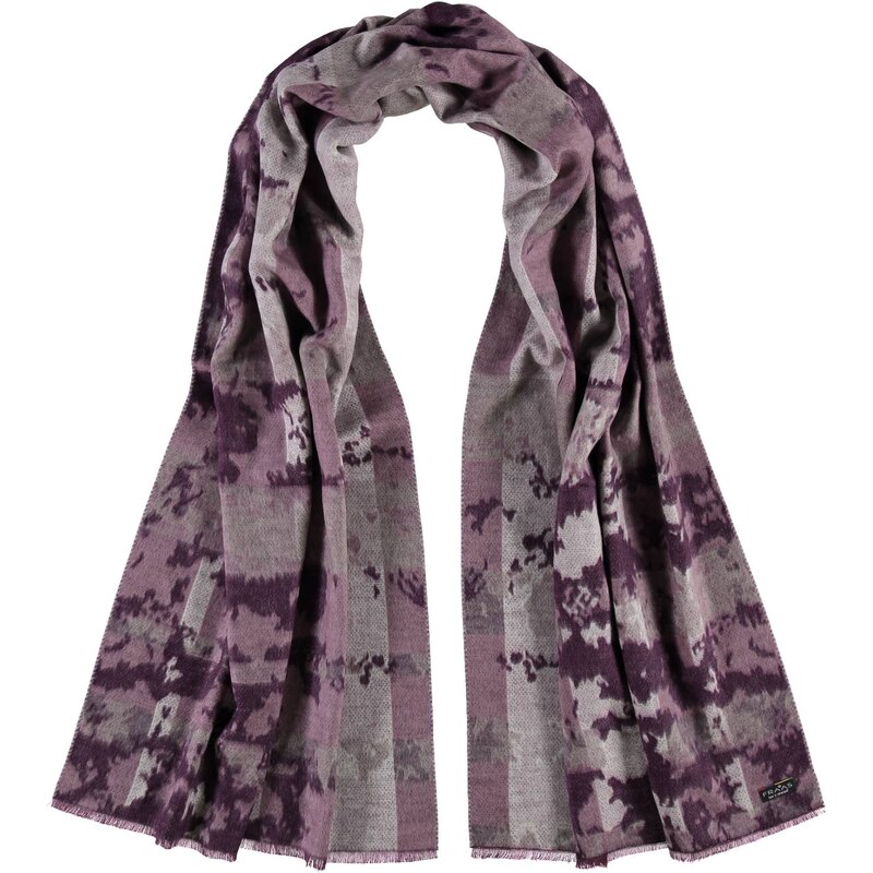FRAAS Cashmink-Schal mit abstraktem Muster in lila