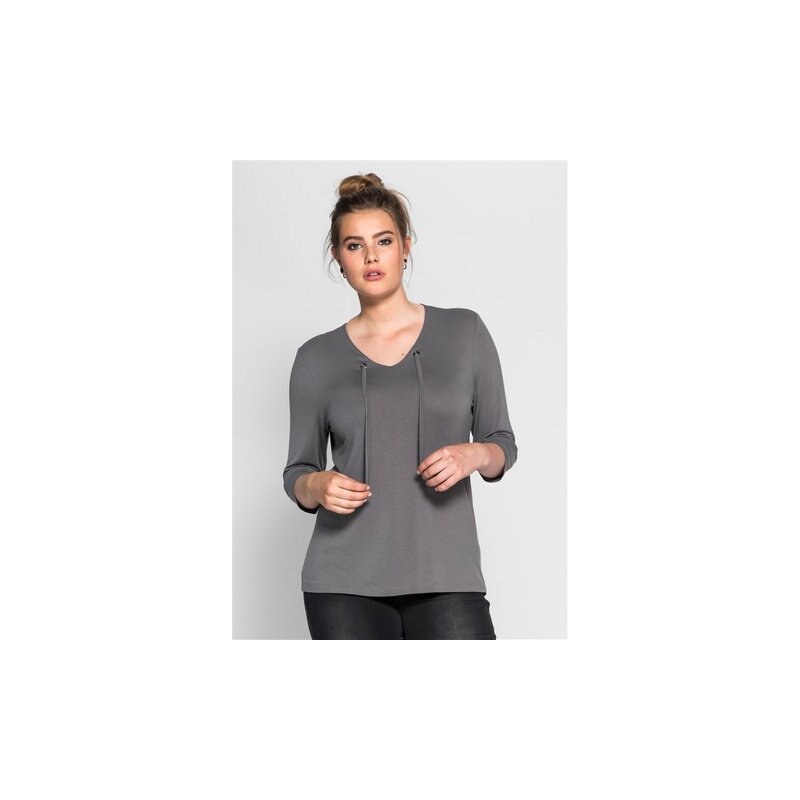 Damen Trend ¾-Arm-Shirt SHEEGO TREND grau 40/42,44/46,48/50,52/54