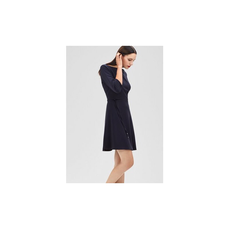 Damen BLACK LABEL Stretchiges Kleid mit Gürtel S.OLIVER BLACK LABEL blau L (44),M (40),M (42),S (36),S (38),XS (34)