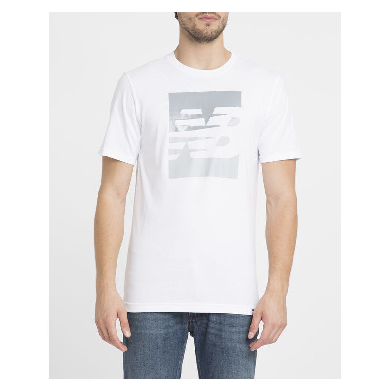 NEW BALANCE Weißes T-Shirt Split Sport Style
