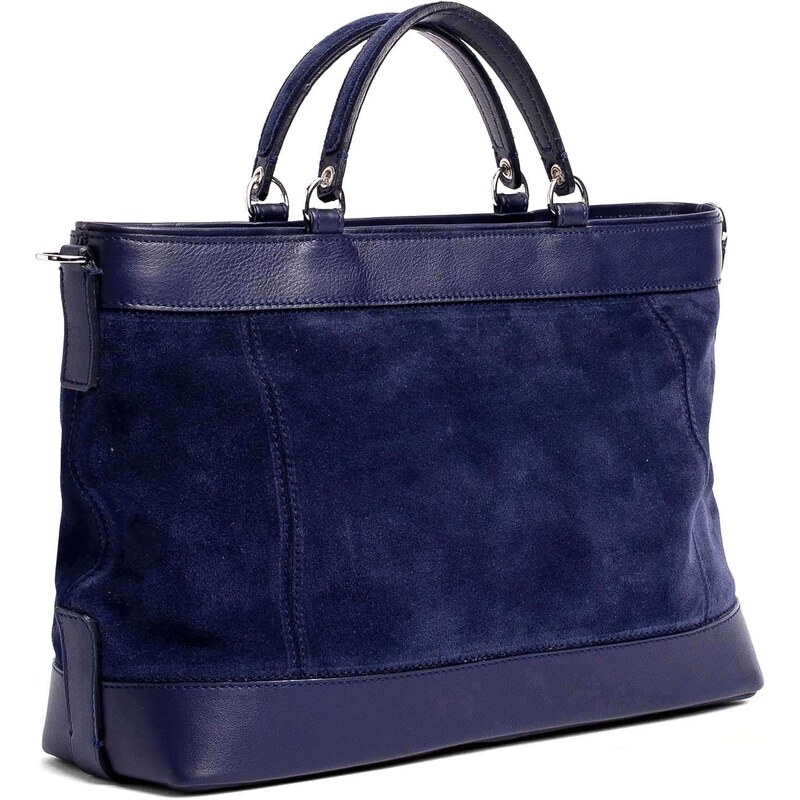 Le Tanneur Shopping Bag aus Leder - jeansblau