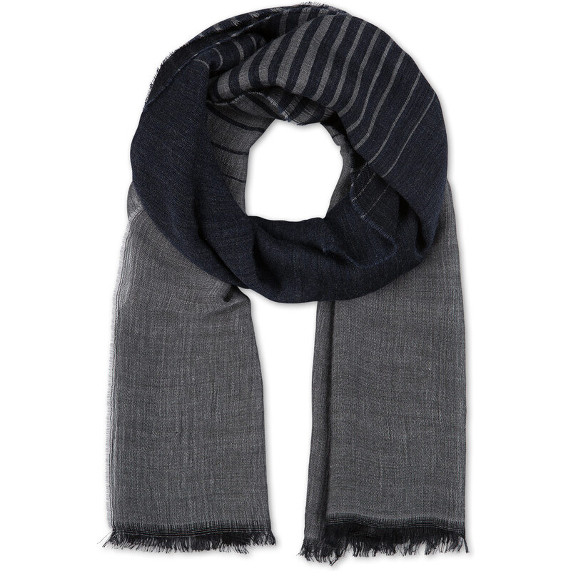 C&A Schal mit Wolle in Blau / Grau