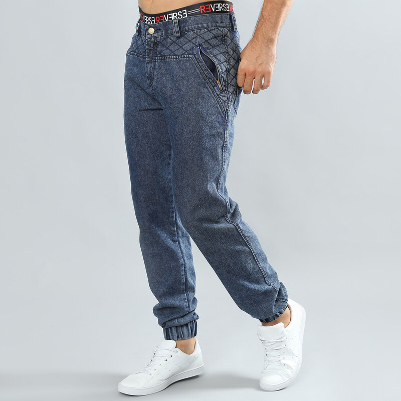 Re-Verse Jeans-Joggerpants mit Steppdetails - Blau - S