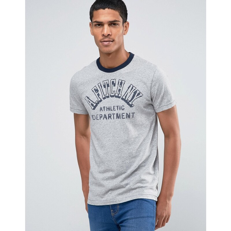 Abercrombie & Fitch - Muskelshirt mit „A.Fitch NY“-Print - Grau