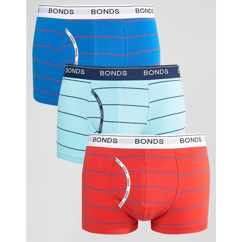 Bonds - Guyfront - Gestreifte Unterhosen im 3er-Set - Mehrfarbig