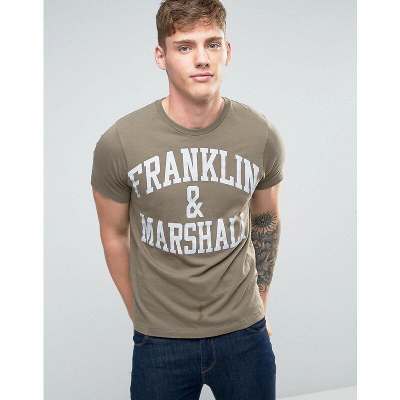 Franklin & Marshall Franklin and Marshall - T-Shirt mit Logo - Grün