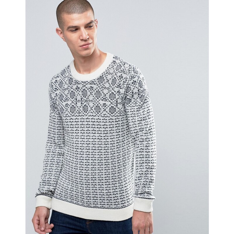 Selected Homme - Pullover mit Ziernaht und Rundhalsausschnitt - Beige