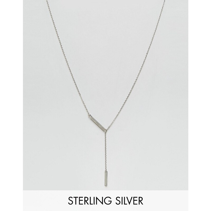 Nylon - Versilberte Halskette zum Durchfädeln - Silber