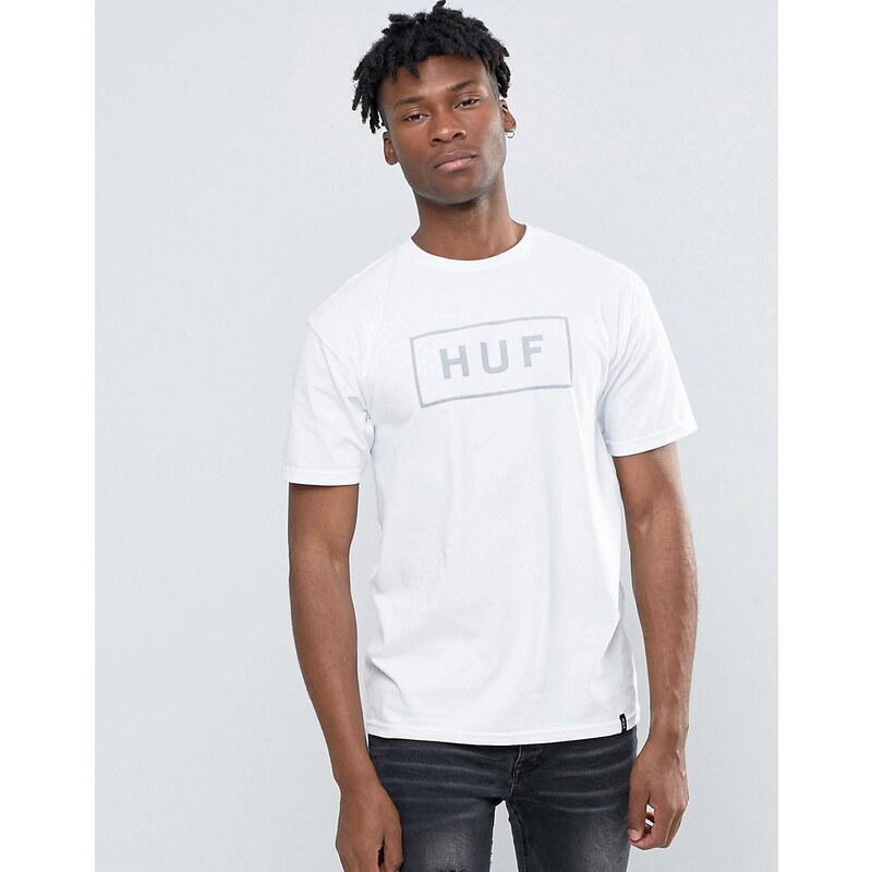 HUF - T-Shirt mit reflektierendem Logo - Weiß
