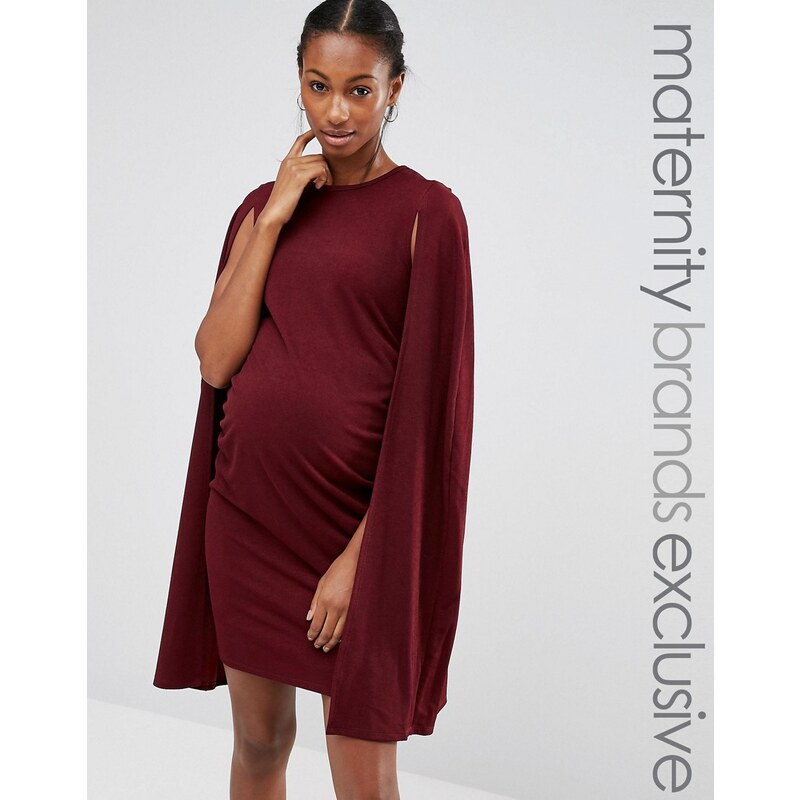 Bluebelle Maternity Bluebelle - Mode für Schwangere - Kleid mit Cape - Rot