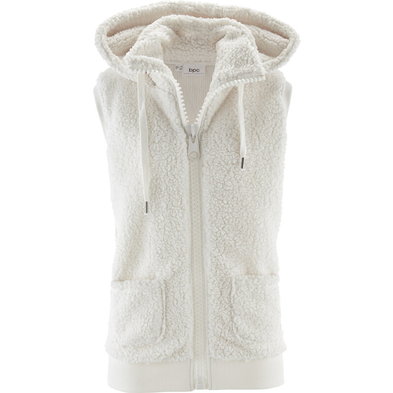 bpc bonprix collection Basic Fleece-Weste ohne Ärmel in weiß für Damen von bonprix