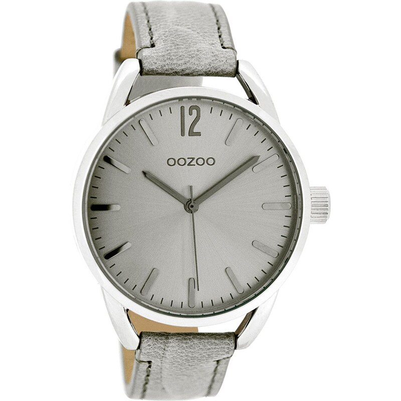 Oozoo Damen-Armbanduhr mit Lederband Grau 40 mm C8335