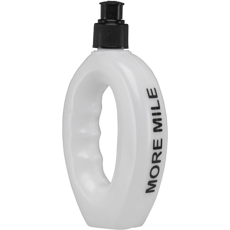 More Mile 300ML Hand Held Water Bottle Clear/Black